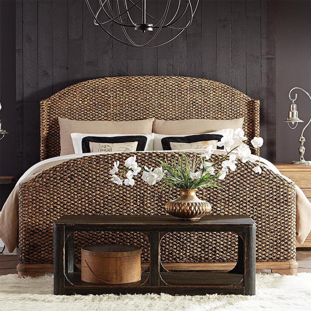 Спальня из плетеной мебели