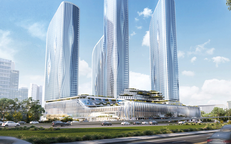 Project of 5 skyscrapers by Zaha Hadids bureau for Moscow